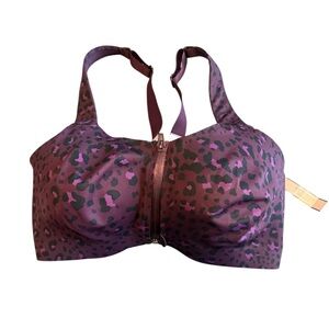 Victoria’s Secret Knockout Front Close Leopard Sports Bra NWT Size 34DDD